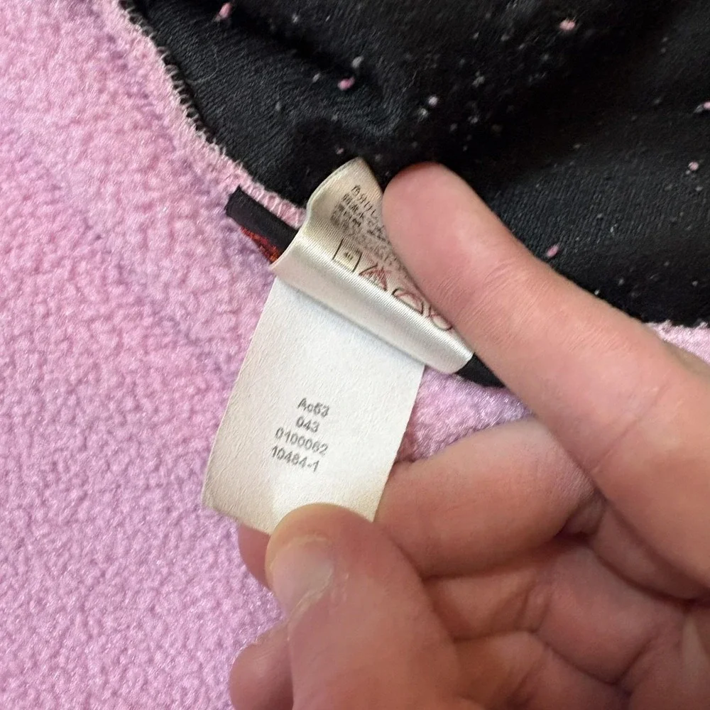 The North Face Denali Jacket Youth XL Pink‎ Gray Polartec Fleece Full Zip